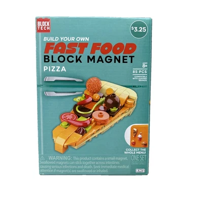 BLOCK TECH FAST FOOD BLOCK MAGNET PIZZA BUILD SET 85 PIECES - Image 1 of 3