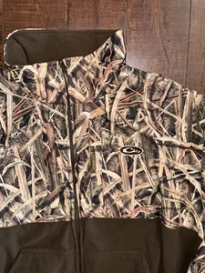 Drake Waterfowl Camo Zipper Jacket With Detachable Sleeves Men Size large  - Picture 1 of 9