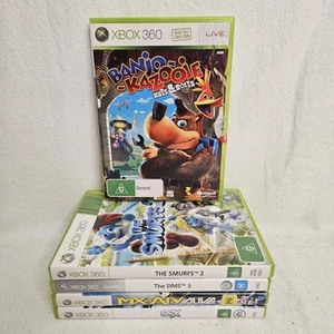 Xbox 360 Games Bundle Banjo Kazooie Smurfs 2 The Sims 3 SSX MX VS ATV PAL - Picture 1 of 11
