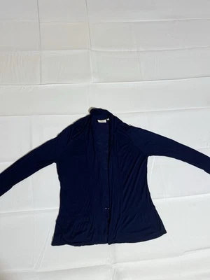 Blusa Erin Fetherston Azul Semi Transparente Manga Larga 100% Rayón Botón Talla LG Foto 1 de 4