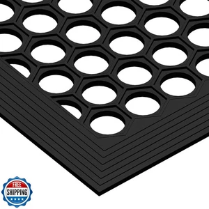 BEHERO Rubber Outdoor Mat, 47 x 32 inches Anti Fatigue Rubber Floor Mats, Non - Picture 1 of 5