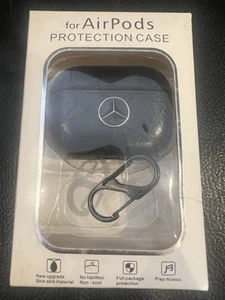 SH1 AirPods Pro I & II Protection Case Black Mercedes Logo - Photo 1 sur 2