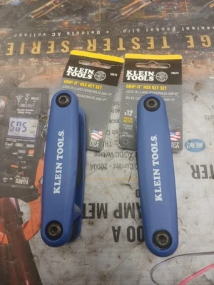 LOT OF 2 KLEIN 70573 HEX KEY SETS 12 SIZES SAE-METRIC - Image 1 of 4