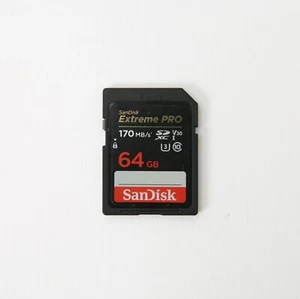 SanDisk Extreme PRO 64GB SDXC Memory Card ( 170MB/s, U3, V30, UHS-I, Class 10 ) - Picture 1 of 1