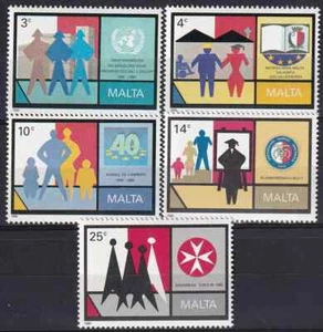 Malta 1989 Yvert 801/05 aniversarios y eventos MNH VF - Imagen 1 de 1