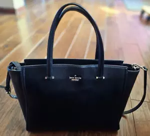 Kate Spade Black Pebble Leather, Double Handle, Bag/Tote - Large - Picture 1 of 16