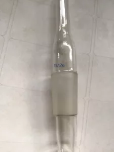 Quickfit cone borosilicate glass with stem length 150mm. MF15/2 cone size 19/26. - Picture 1 of 2