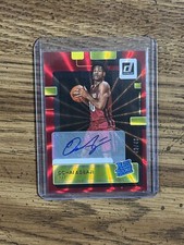 2022-23 Panini Donruss Ochai Agbaji Rated Rookie Red Laser Holo /49 Auto #214
