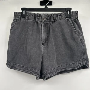 Thread & Supply Paperbag Hüftshorts Damen Gr. L verwaschen schwarz Taschen Stretch - Bild 1 von 10