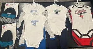 NFL Baby Clothes Lot Variety 0 To 18 Month Jaguars, Lions, Seahawks, Tampa - Picture 1 of 6
