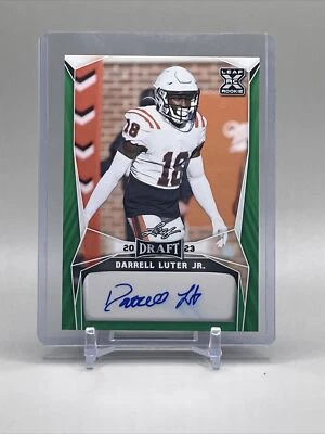 2023 Leaf Draft Darrell Luter Jr. Green Auto Card BA-DLJ 🔥 - Image 1 of 2