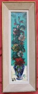 Superbe huile par Henri D'Anty 1910-1998 " bouquet de fleurs dans un vase " - Foto 1 di 7