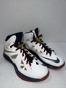Size 7.5 - Nike LeBron 10+ Sport Pack Gold Medal - Picture 1 of 7