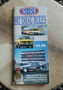 Reglas oficiales de carreras de arrastre de la NHRA 1987 directrices de competencia y manual técnico - Imagen 1 de 14