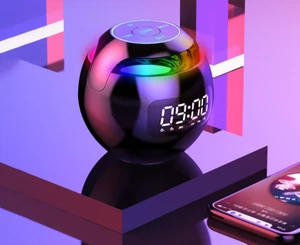 LED Digital Clock Smart Bluetooth Speaker MP3 Music Play with Colorful Light - Picture 1 of 6