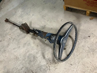 AMC Javelin steering column w/wheel,horn pad,shaft 1971 1972 1973 1974? - Image 1 of 4