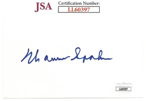 Warren Spahn signed 3x5 Index Card- JSA #LL60397 (Boston/Milwaukee Braves) - Picture 1 of 1