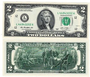 Etats UNIS AMERIQUE USA Billet 2 $ Dollars 2013 L SAN FRANCISCO NEUF UNC - Zdjęcie 1 z 1