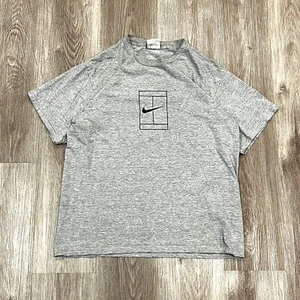 Vintage 90s 00s Nike Challenge Court Center Swoosh T-Shirt Mens Size M White Tag - Picture 1 of 5