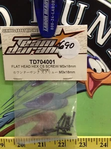 Team Durango TD704001: Flat Head Hex CS Screw {3x18mm/10Pc} NewInPack🇺🇸Shipped - Picture 1 of 2