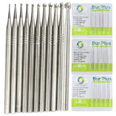 Wave Dental Round Carbide Bur HP  1/2 3 4 5 6 7 8 Long Straight Cone Bur 44.5mm - Image 1 of 4