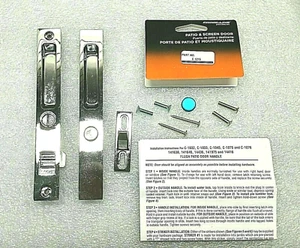 PRIME LINE C 1215 Flush Patio Door Handle Set, Chrome Finish 6 5/8" Hole Spacing - Picture 1 of 9