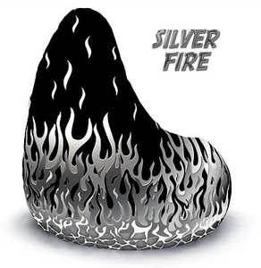 Silver Fire adult size bean bag cover - Picture 1 of 2
