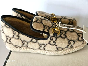 NUEVO Auténtico Mocasín Gucci Para Hombre Fria Entrelazado GG Lana G 7/7.5 EE. UU. - Imagen 1 de 13