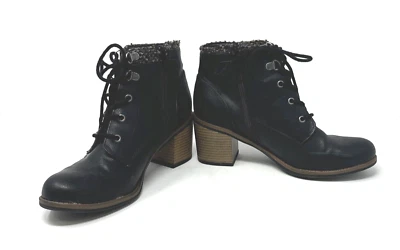 Botas de montaña blancas para mujer 8,5 M Delroy botines al tobillo W30300 cuero sintético negro Foto 1 de 4