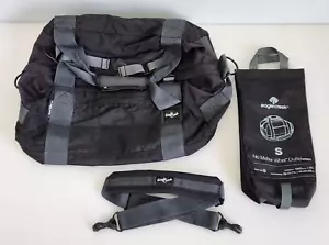 Eagle Creek Es Cargo Duffel Travel Bag Small 30L 18x12x11" Black w Strap & Pouch - Picture 1 of 9