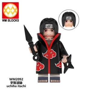 2in Custom Naruto Shippuden, Itachi Uchiha Akatsuki Outfit Minifigure with Base - Picture 1 of 1