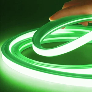24V Flexible Silicone LED Neon Rope Light Strip IP67 Home Floor Bar Garden Decor - Picture 1 of 17