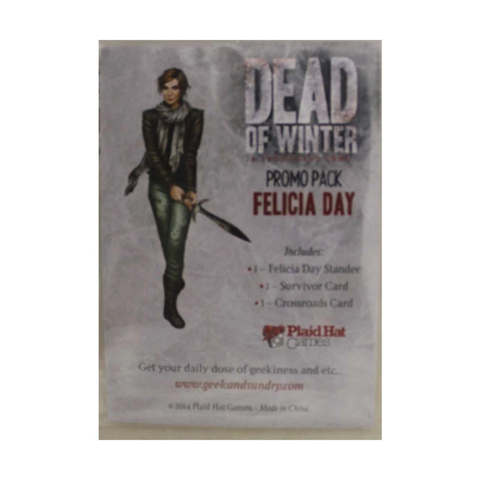 Plaid Hat Board Game Dead of Winter - Promo Pack, Felicia Day Bag NM - Image 1 of 1