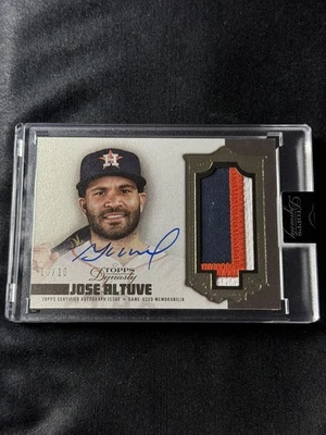 Jose Altuve 2019 Topps Dynasty Auto #/10 Game-Used Jersey Patch Houston Astros  - Image 1 of 2