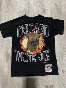 Mitchell And Ness Cooperstown Collection Chicago White Sox Small schwarzes T-Shirt - Bild 1 von 7