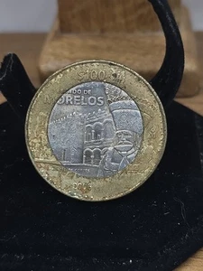 2006 Mexican $100 Pesos Silver Center Coin - Bi-Metal Series II, MORELOS - Picture 1 of 2