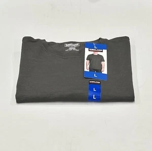 Kirkland Signature Men’s Pima Cotton Slub Tee, Gray, Size L - Picture 1 of 4
