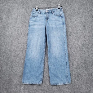 Abercrombie & Fitch Jeans Kids Girls 11 12 Blue Low Rise Baggy Medium Wash Denim - Picture 1 of 13