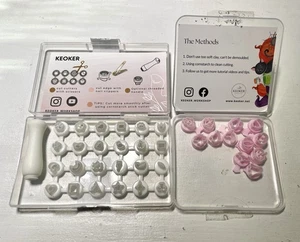 Keoker Mini clay cutters lot Polymer Clay Tools flower leaf cactus Halloween - Picture 1 of 4