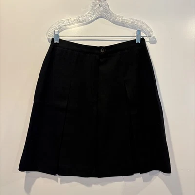 Falda Evan Picone Negra Pura Lana Plisada Línea A Mujer Talla 12 Nueva con Etiquetas Foto 1 de 4