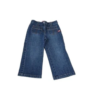 Gymboree Girls Jeans Size 4 Floral Dark Blue Denim - Picture 1 of 4