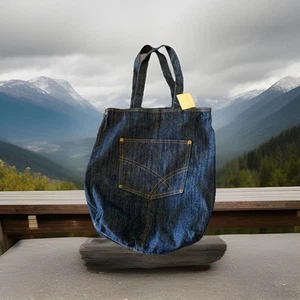 Denim Tote Bag By Bath & Body Works - Shopping Bag - Blue Jean Bag - Picture 1 of 4