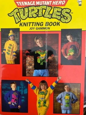 Teenage Mutant Hero Turtles Knitting Book Joy Gammon Sweaters, Hat Scarf Cushion - Image 1 of 4