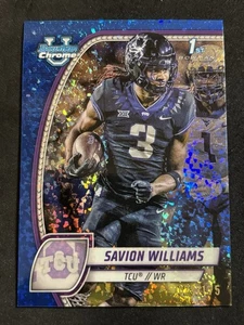 2024 Bowman U Chrome Savion Williams Blue Mini-Diamond Refractor /175 Packers - Picture 1 of 2