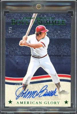 2025 Panini Boys of Summer Johnny Bench 2/5 AmericanGlory Signature Auto Emerald - Image 1 of 2