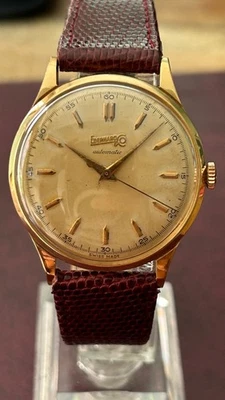 Eberhard Automatic Rose Gold 18 K Vintage Original Dial - Immagine 1 di 4