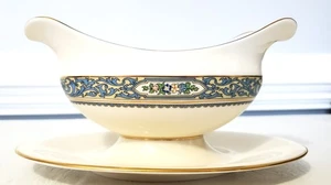 Lenox China AUTUMN 24K Gold Presidential Backstamp Gravy Boat - Mint -RARE - Picture 1 of 6