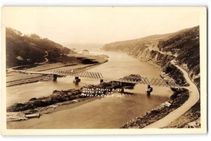 Vintage RPPC Navarro River, Mendocino County, CA Bridges 1940 Fort Bragg, Albion - Picture 1 of 2