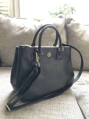 Bolso de Mano Tory Burch Robinson de Cuero Minorista $500 Foto 1 de 4