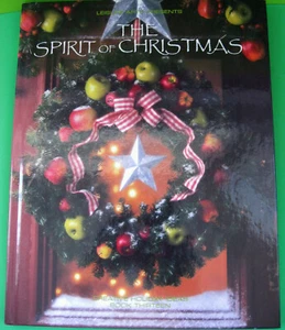 The Spirit Of Christmas Hardcover Book 13 Leisure Arts Craft Recipe Redwork - Imagen 1 de 8